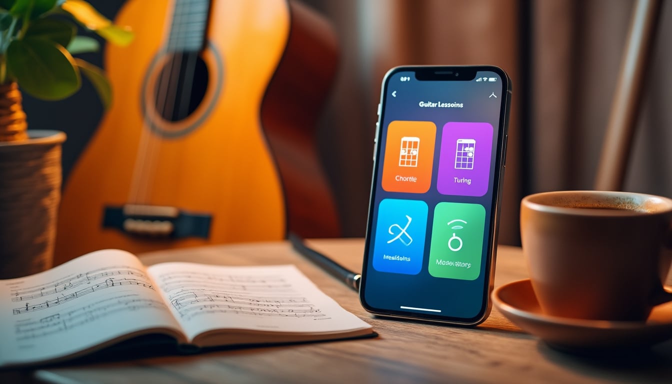 découvrez notre sélection des meilleures applications gratuites pour guitaristes débutants ! apprenez à jouer de la guitare facilement et progressez rapidement grâce à des tutoriels, des exercices et des astuces adaptés à tous les niveaux.